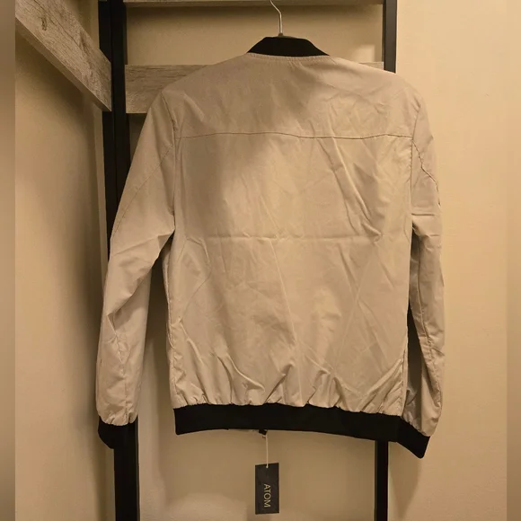 Atom Tan Bomber Jacket with Varsity Style